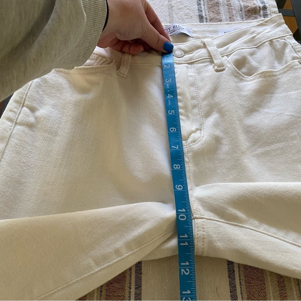 Judy Blue White Boyfriend Fit Kathleen High Rise Cuffed Jeans 26 - Picture 14 of 16